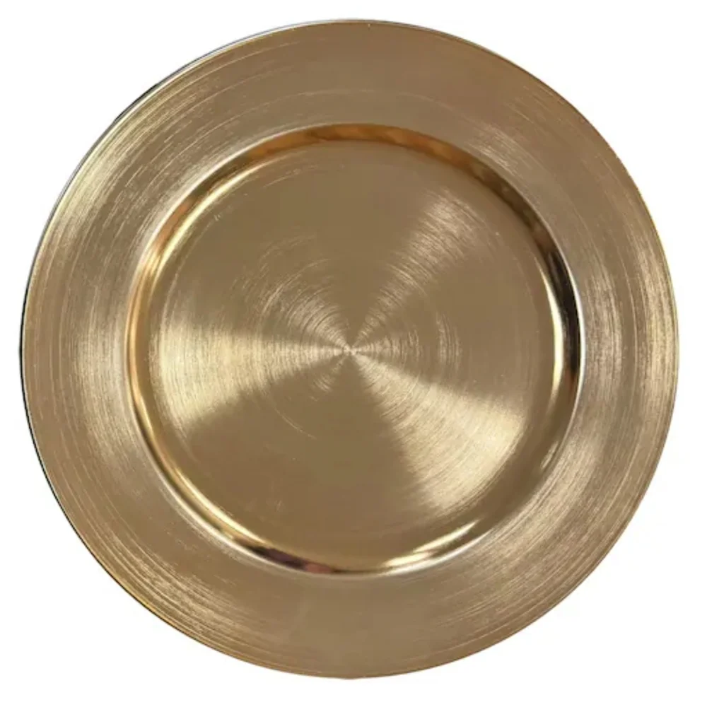 12x Gold Chargers 13 Inches Wedding Christmas